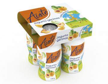 AISTĖ yogurt with different fruit flavors