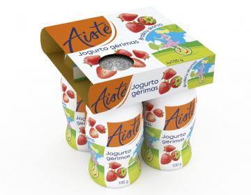 AISTĖ yogurt with strawberry flavor