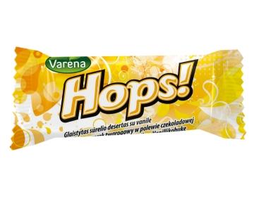 „Hops!“ vanilės skonio glaistytas sūrelio desertas 