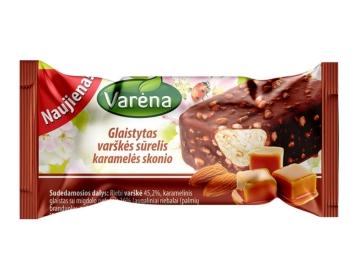 Varėna glaistytas varškės sūrelis karamelės skonio