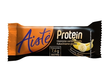 Aistė Protein glaistytas varškės sūrelis bananų skonio